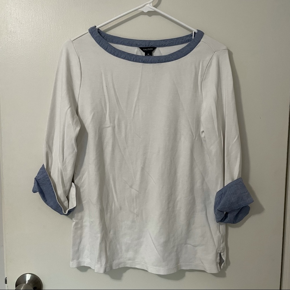 Nautical White Blouse